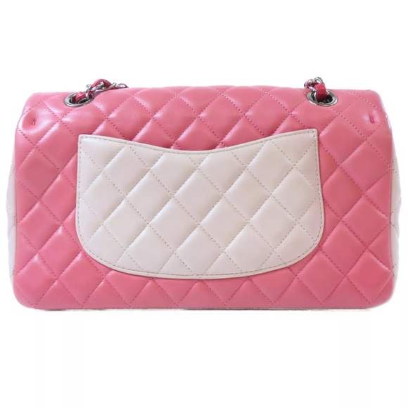 Auth Chanel Pink Quilted CC Valentine Hearts Flap Shoulder Bag - Picture 4 of 10